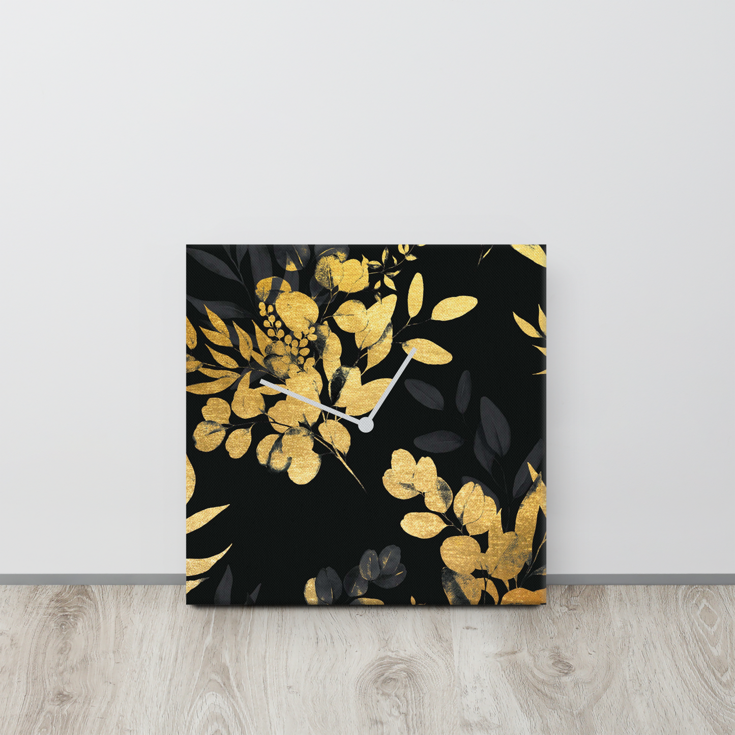 Goldveloce acrylglas wandklok met bladgoud – moderne design klok