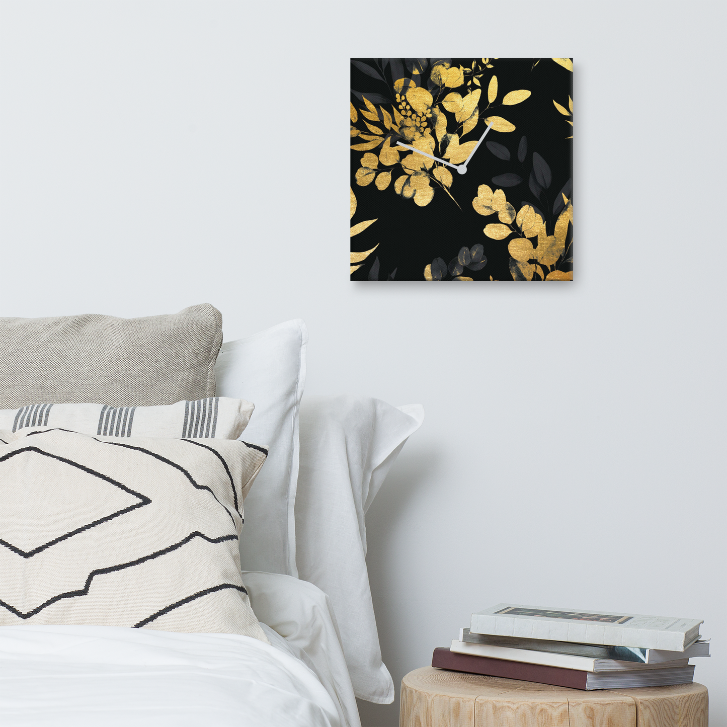 Goldveloce acrylglas wandklok met bladgoud – moderne design klok