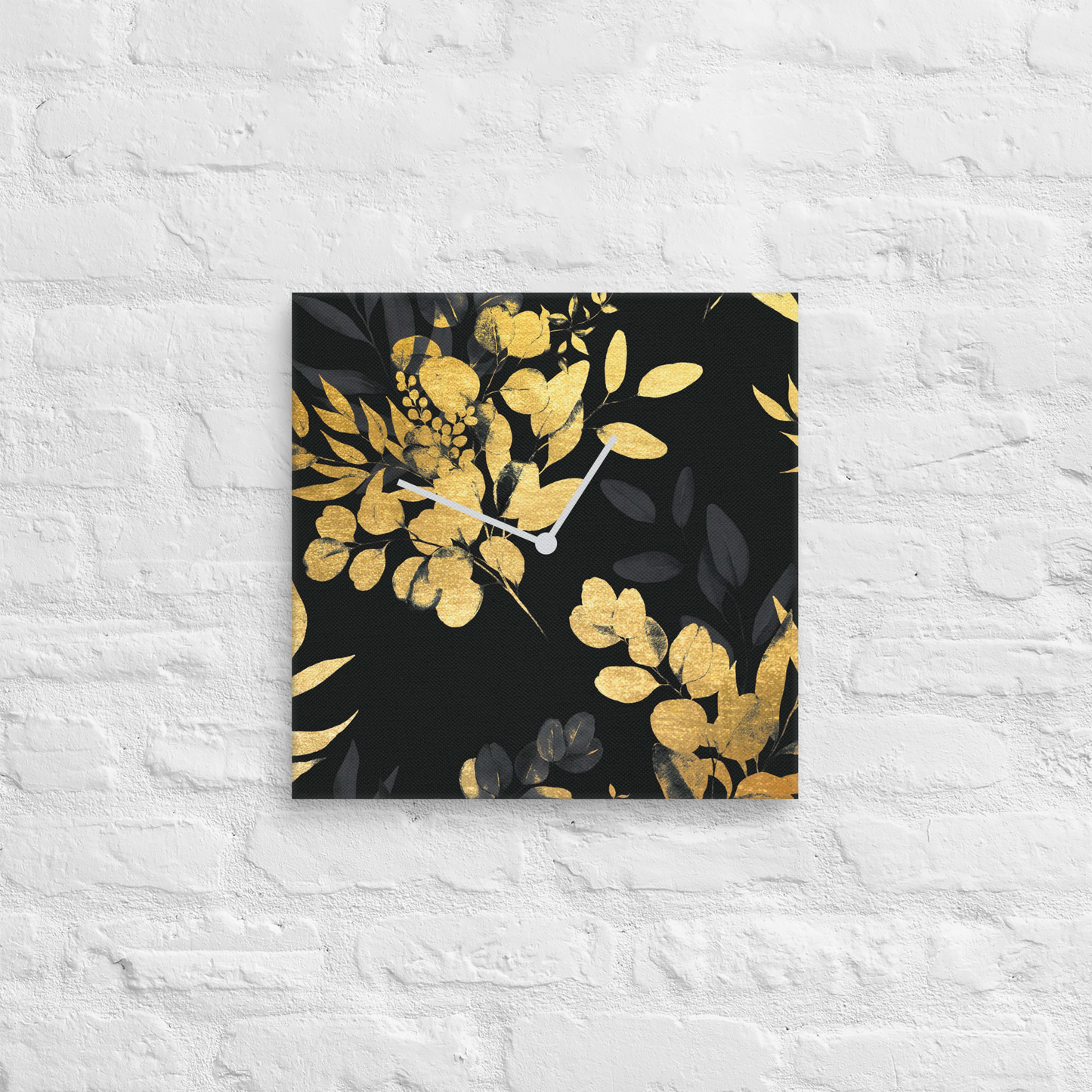 Goldveloce acrylglas wandklok met bladgoud – moderne design klok