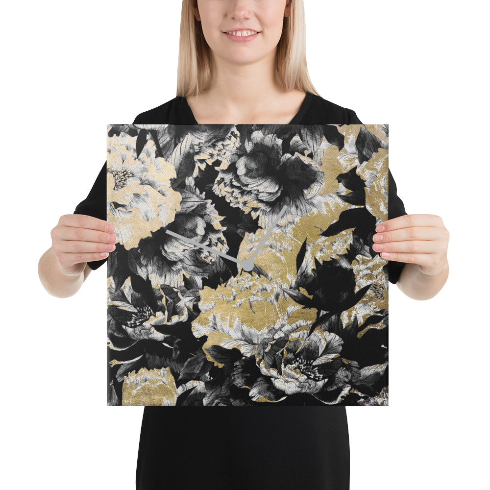 Grand Aureum Luxe Wandklok met Bladgoud – Design Acrylglas Klok van Unique Treasure