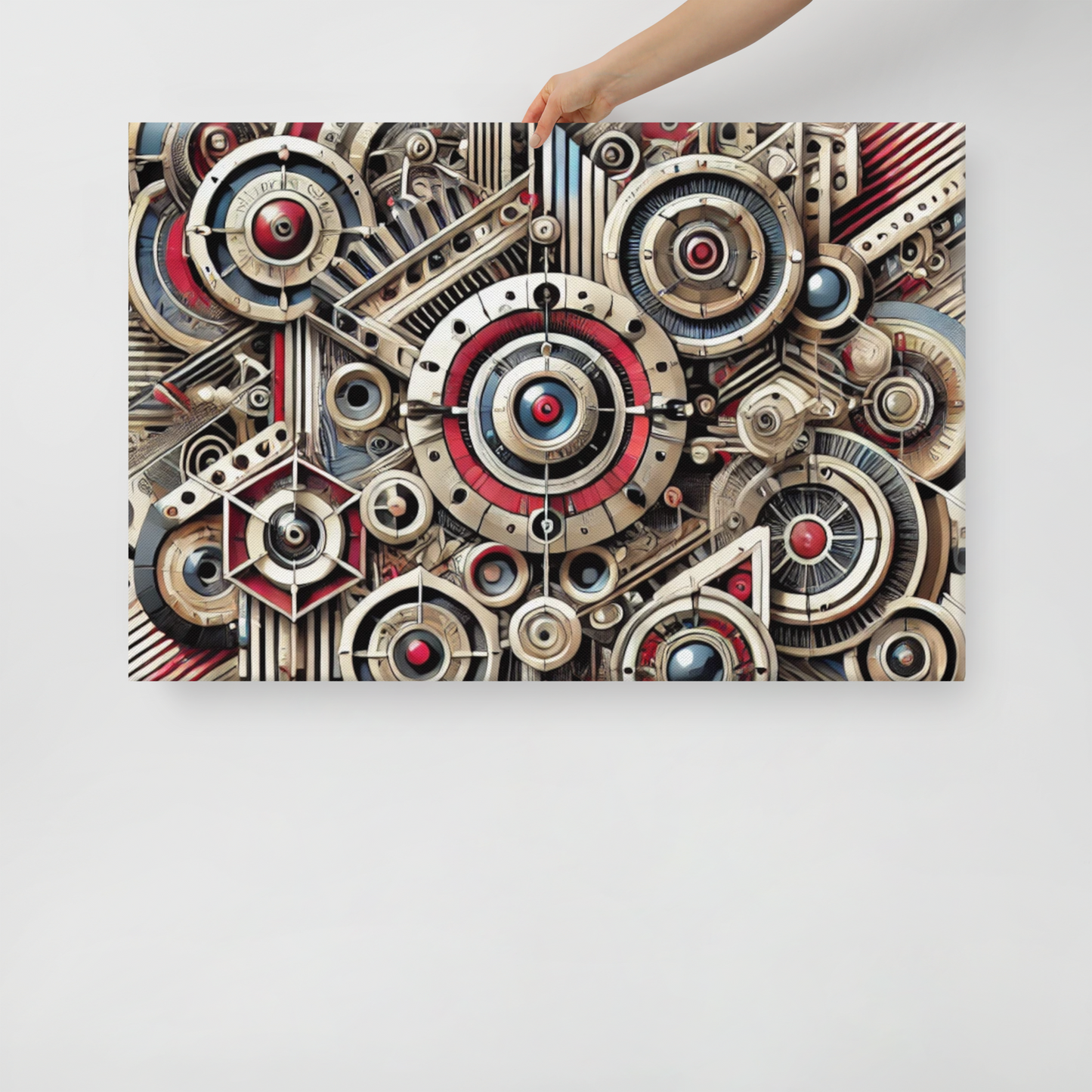 Stijlvol Canvas Kunstwerk - Handgemaakt, Vervaagbestendig, Hoogwaardige Poly-katoen Blend