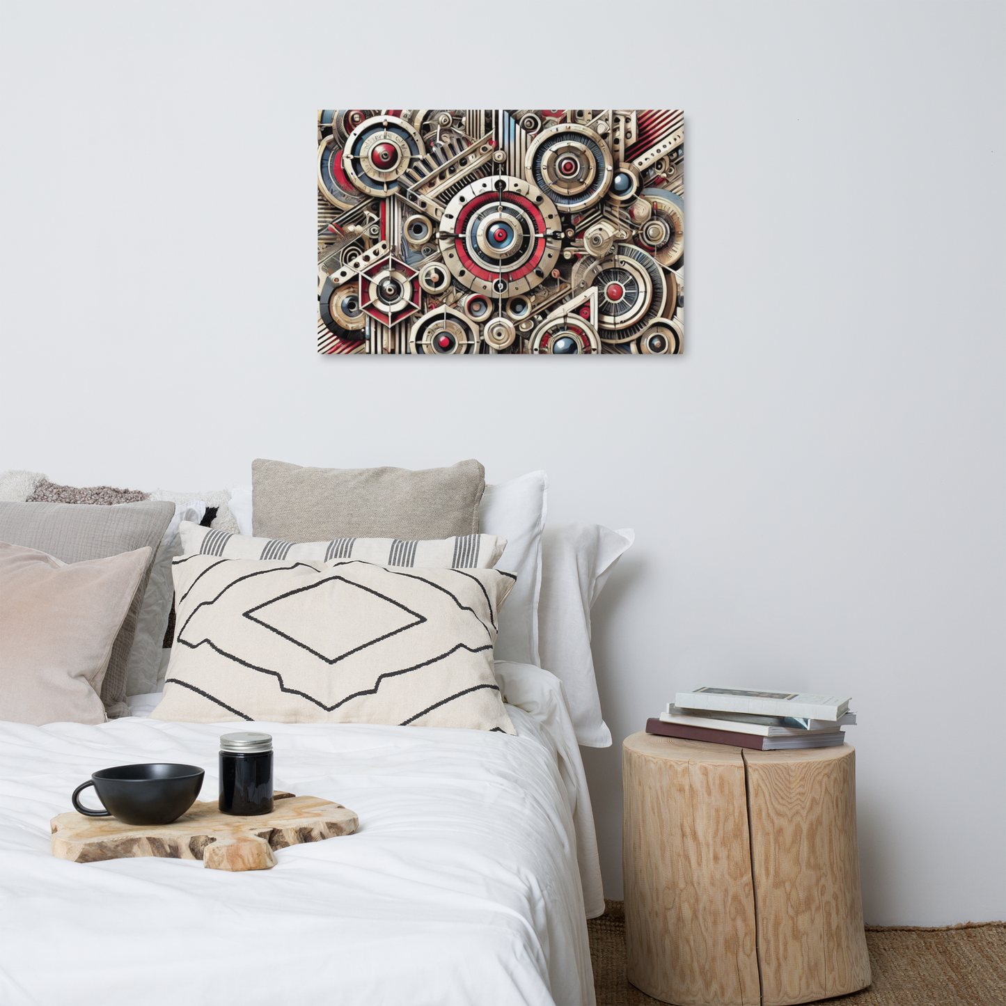 Stijlvol Canvas Kunstwerk - Handgemaakt, Vervaagbestendig, Hoogwaardige Poly-katoen Blend