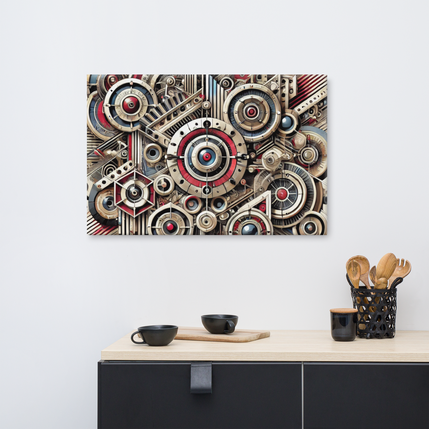 Stijlvol Canvas Kunstwerk - Handgemaakt, Vervaagbestendig, Hoogwaardige Poly-katoen Blend