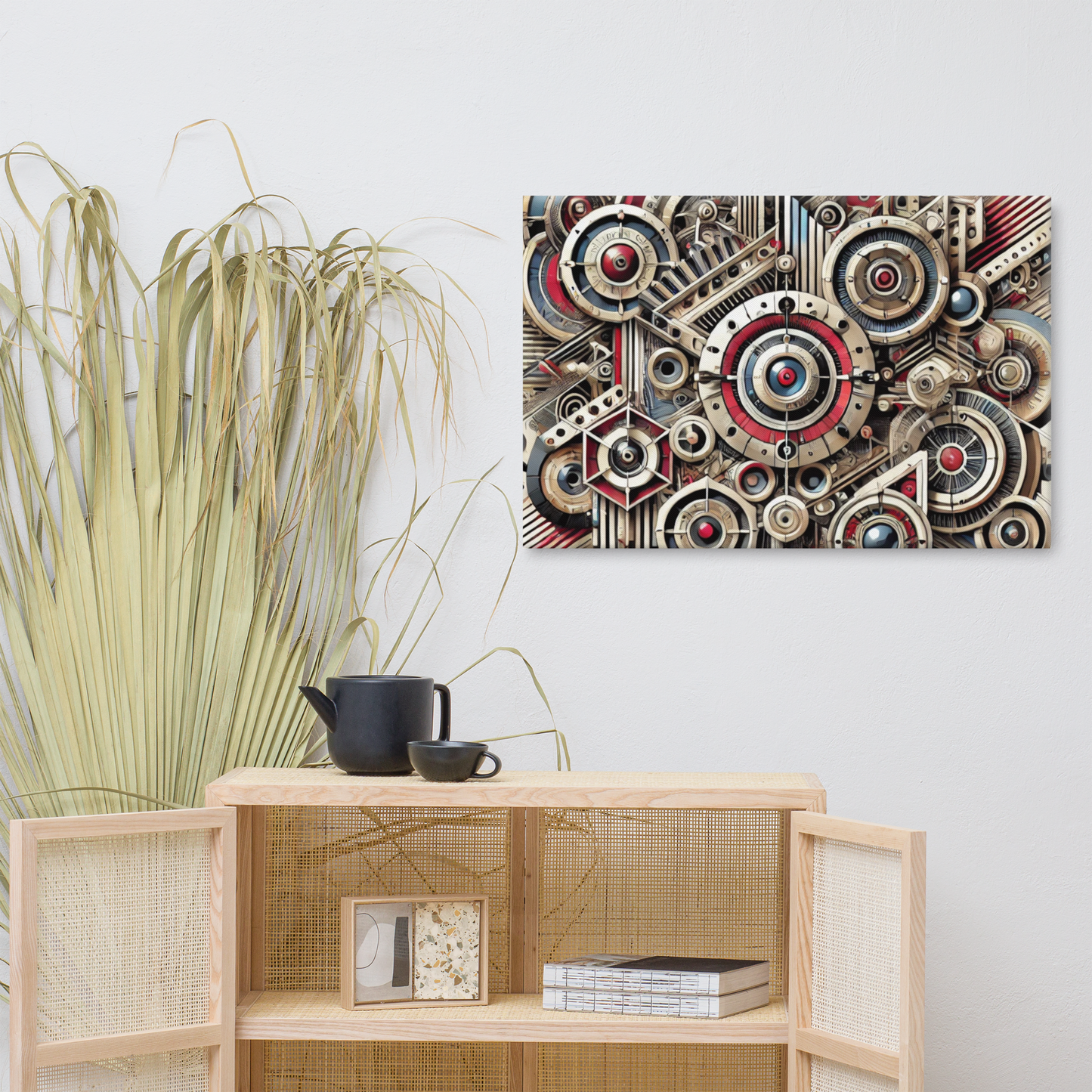 Stijlvol Canvas Kunstwerk - Handgemaakt, Vervaagbestendig, Hoogwaardige Poly-katoen Blend