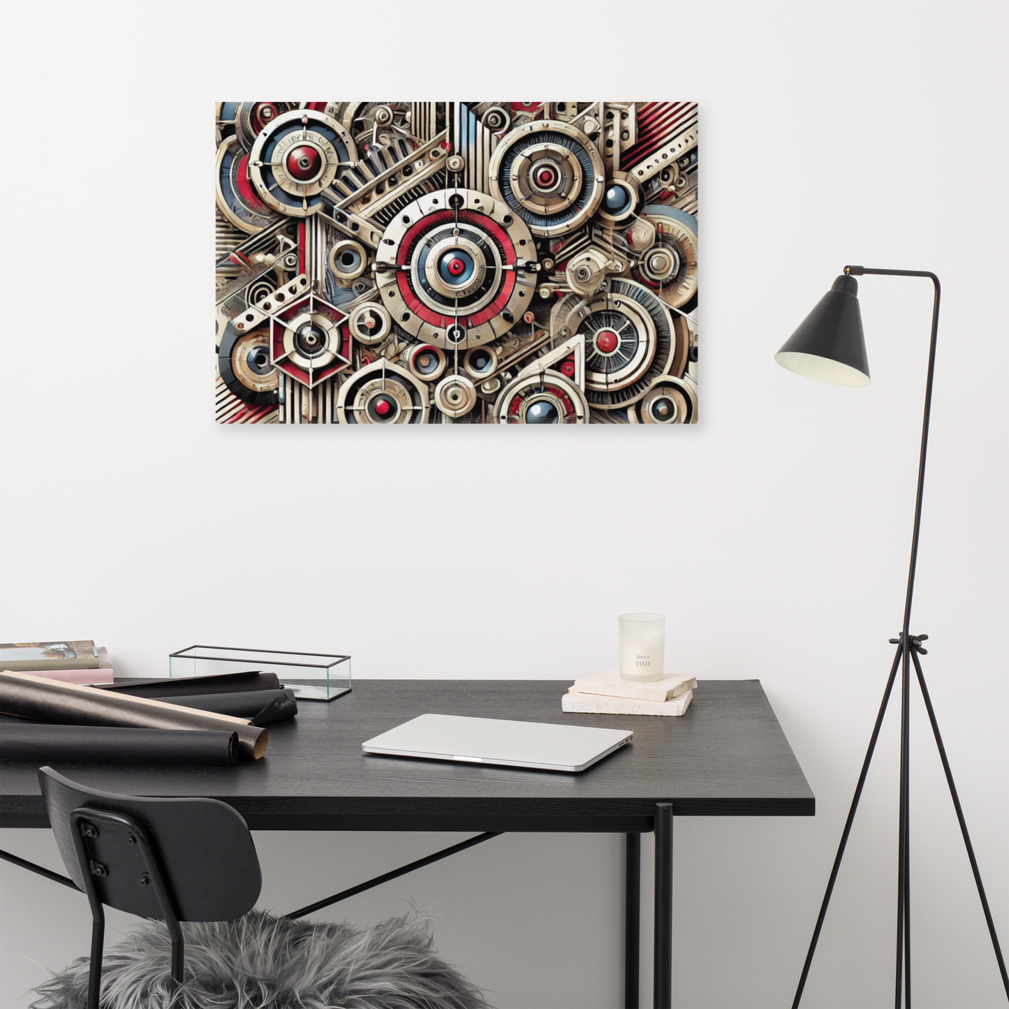 Stijlvol Canvas Kunstwerk - Handgemaakt, Vervaagbestendig, Hoogwaardige Poly-katoen Blend