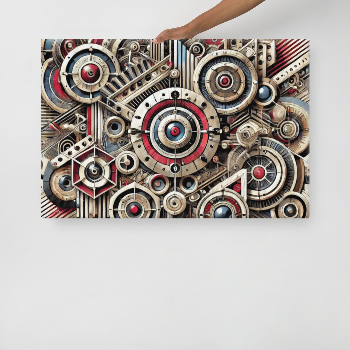 Stijlvol Canvas Kunstwerk - Handgemaakt, Vervaagbestendig, Hoogwaardige Poly-katoen Blend
