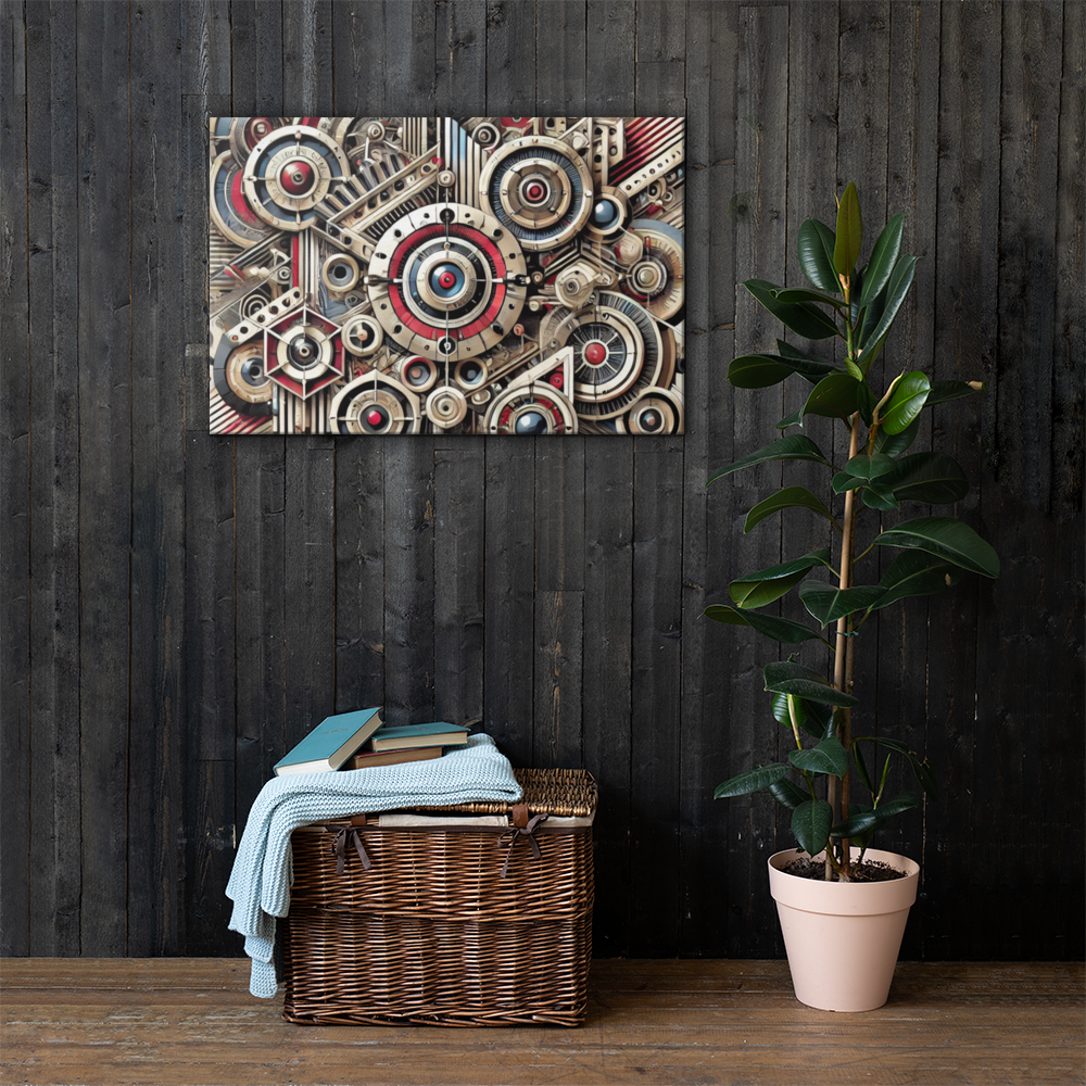 Stijlvol Canvas Kunstwerk - Handgemaakt, Vervaagbestendig, Hoogwaardige Poly-katoen Blend