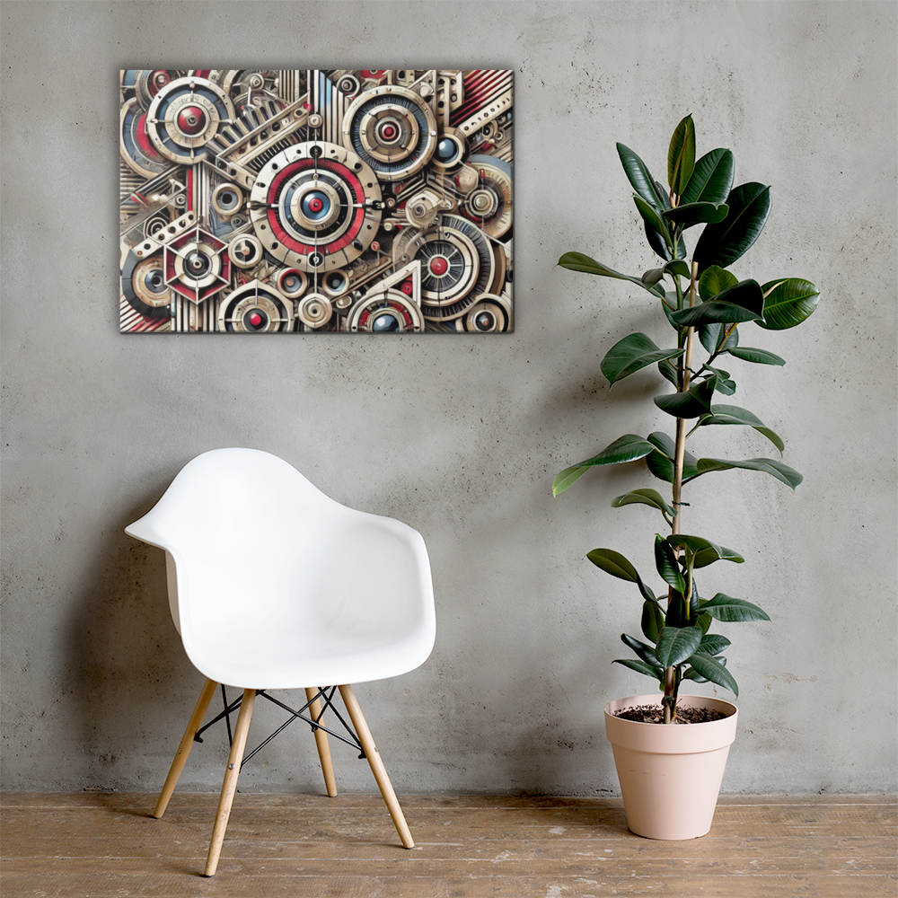 Stijlvol Canvas Kunstwerk - Handgemaakt, Vervaagbestendig, Hoogwaardige Poly-katoen Blend
