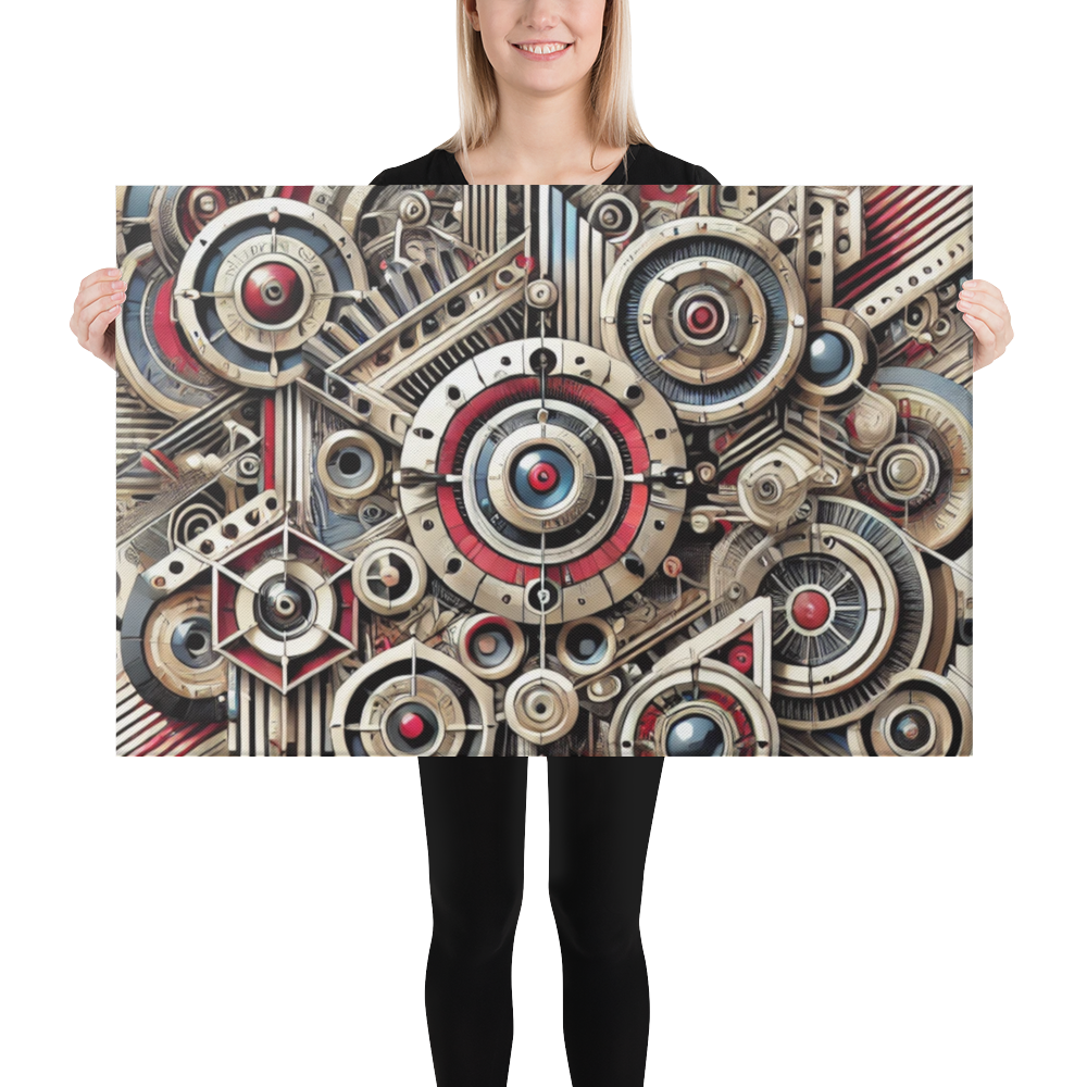 Stijlvol Canvas Kunstwerk - Handgemaakt, Vervaagbestendig, Hoogwaardige Poly-katoen Blend
