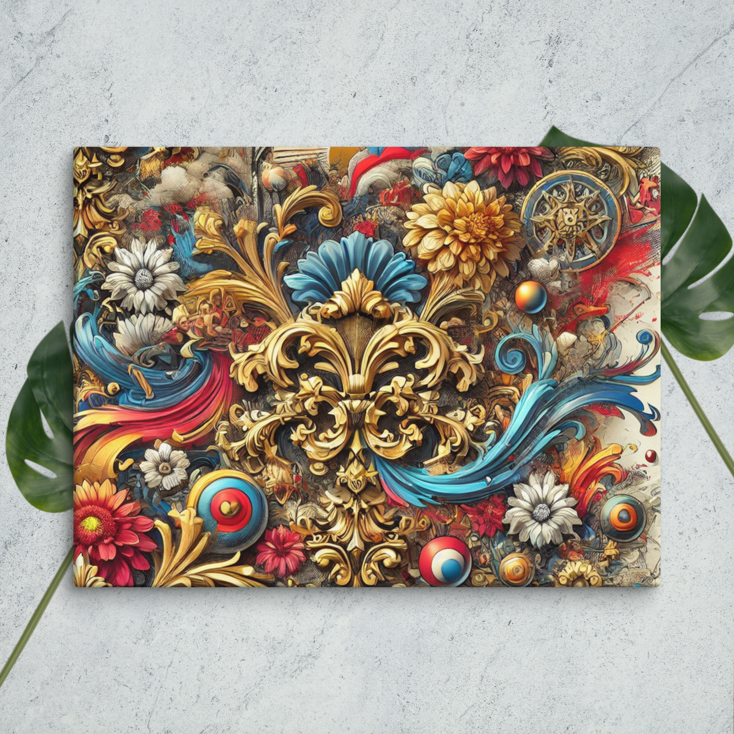 Klassieke Barok Canvas Wanddecoratie - Luxe Print op Hoogwaardig Katoenblend