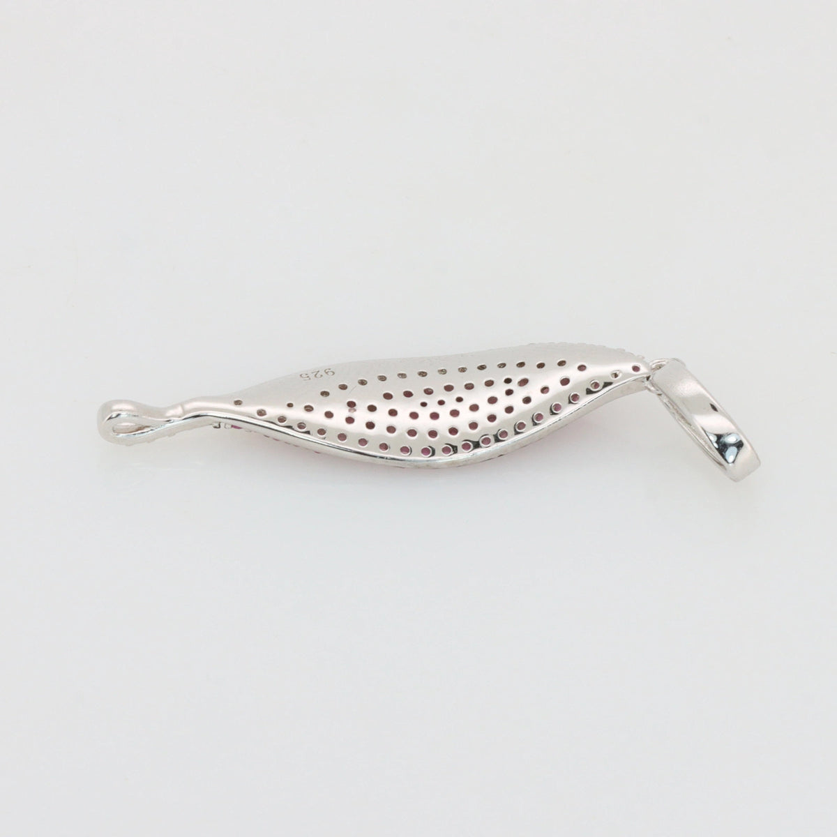 Gecertificeerde padparadscha-saffierhanger – 23.37 ct, 925 sterling zilver