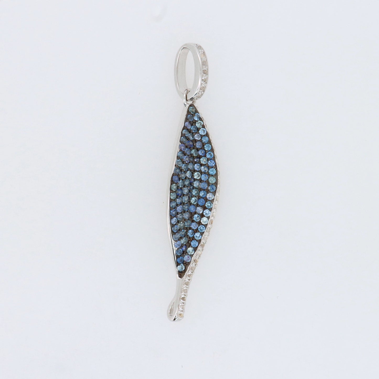 Gecertificeerde saffierhanger – 925 sterling zilver