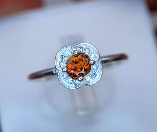 Natuurlijke citrienring – 1.67 ct, 925 sterling zilver