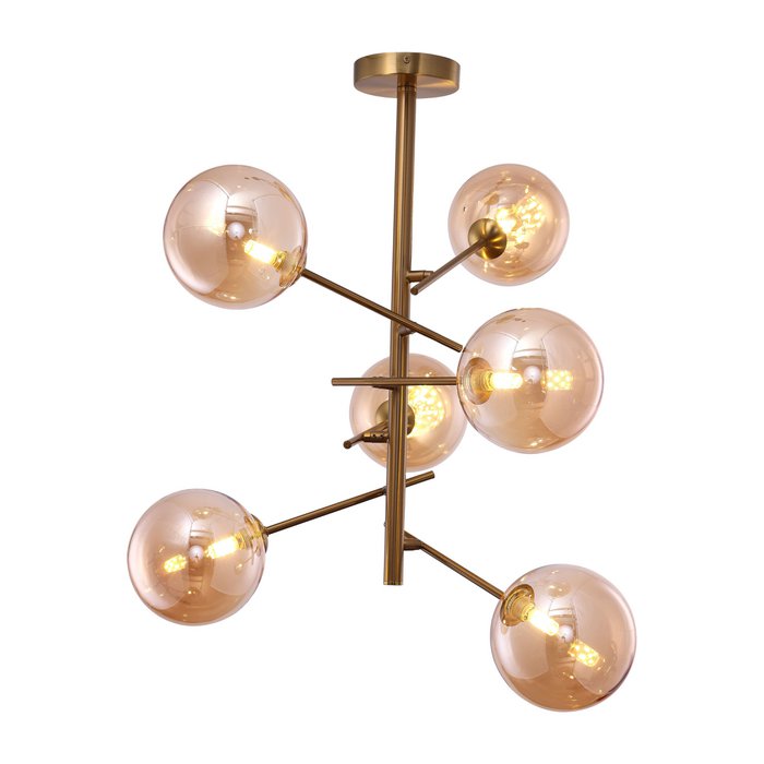 Luxe Hanglamp Ross Amber – Set van 6 (60cm)