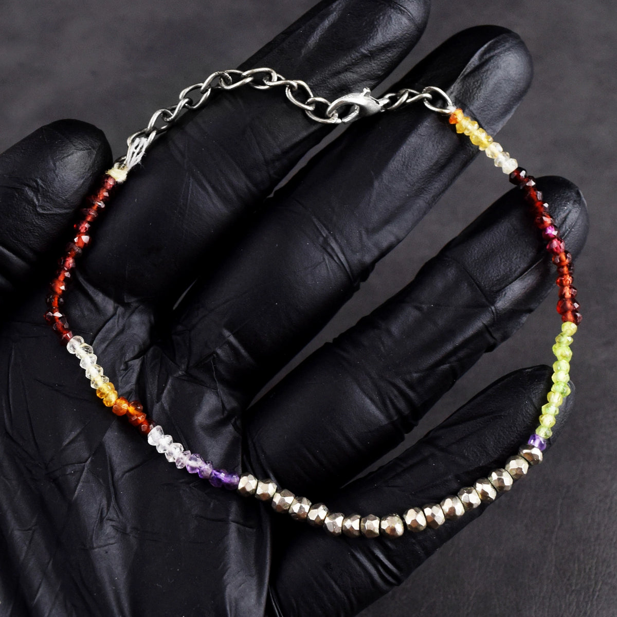 Echte Multi-Edelstenen Kralenarmband 24,00 CT