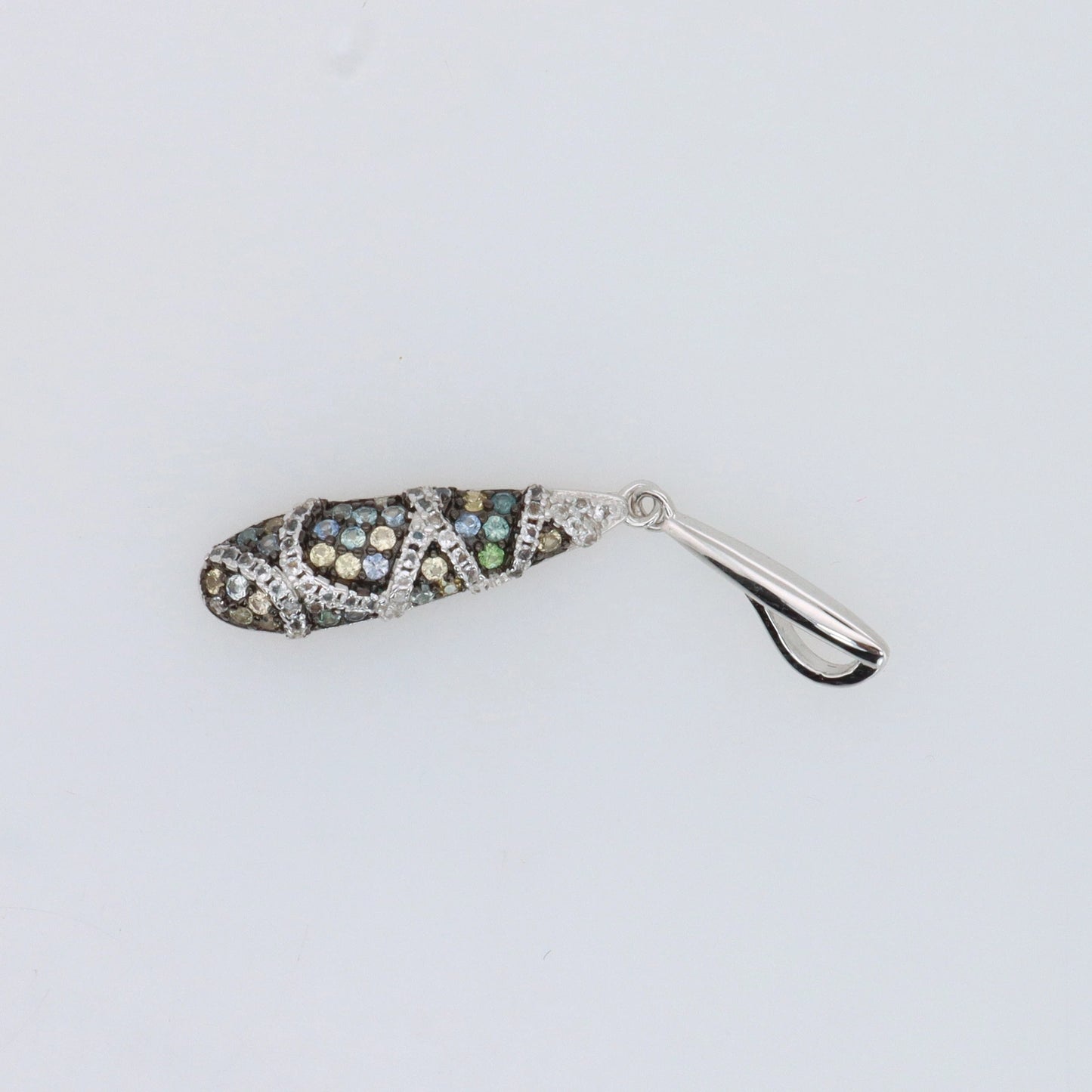 Gecertificeerde saffierhanger – 925 sterling zilver