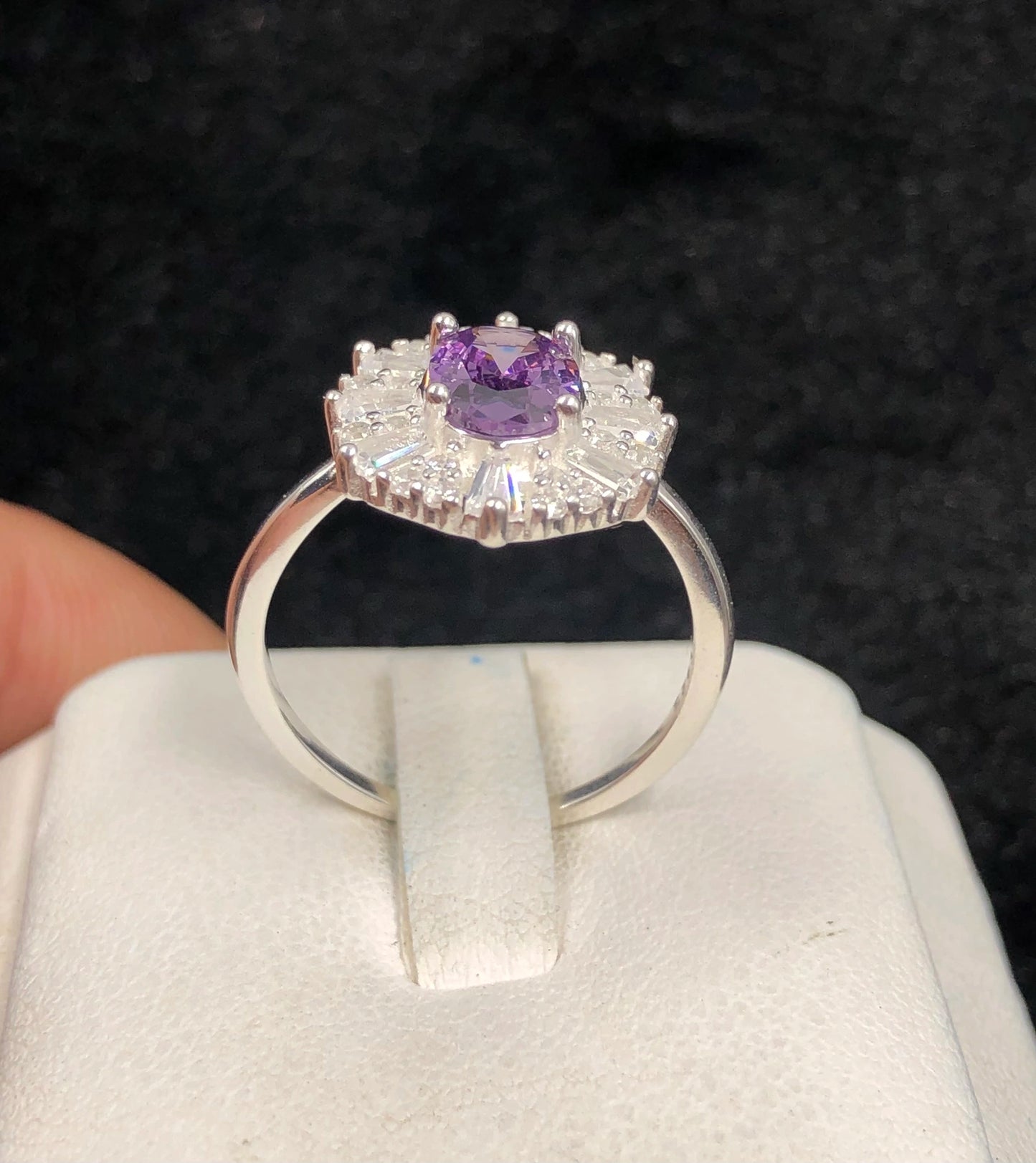 Ring van 925 zilver met 14,65 ct cubic zirconia