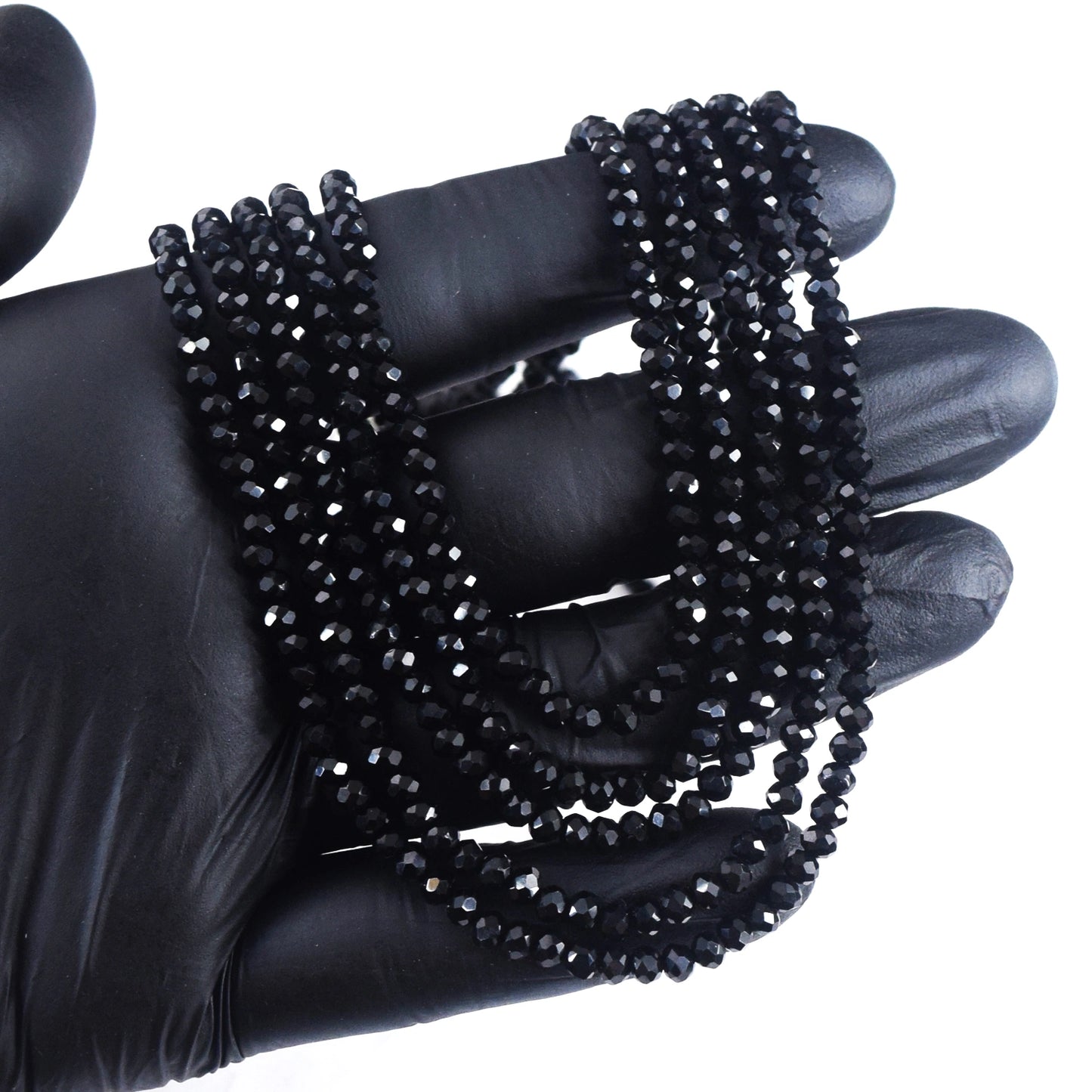 Echte 5-Rijige Spinel Kralenketting met Gefacetteerde Stenen 209,00 CT – 10-H278
