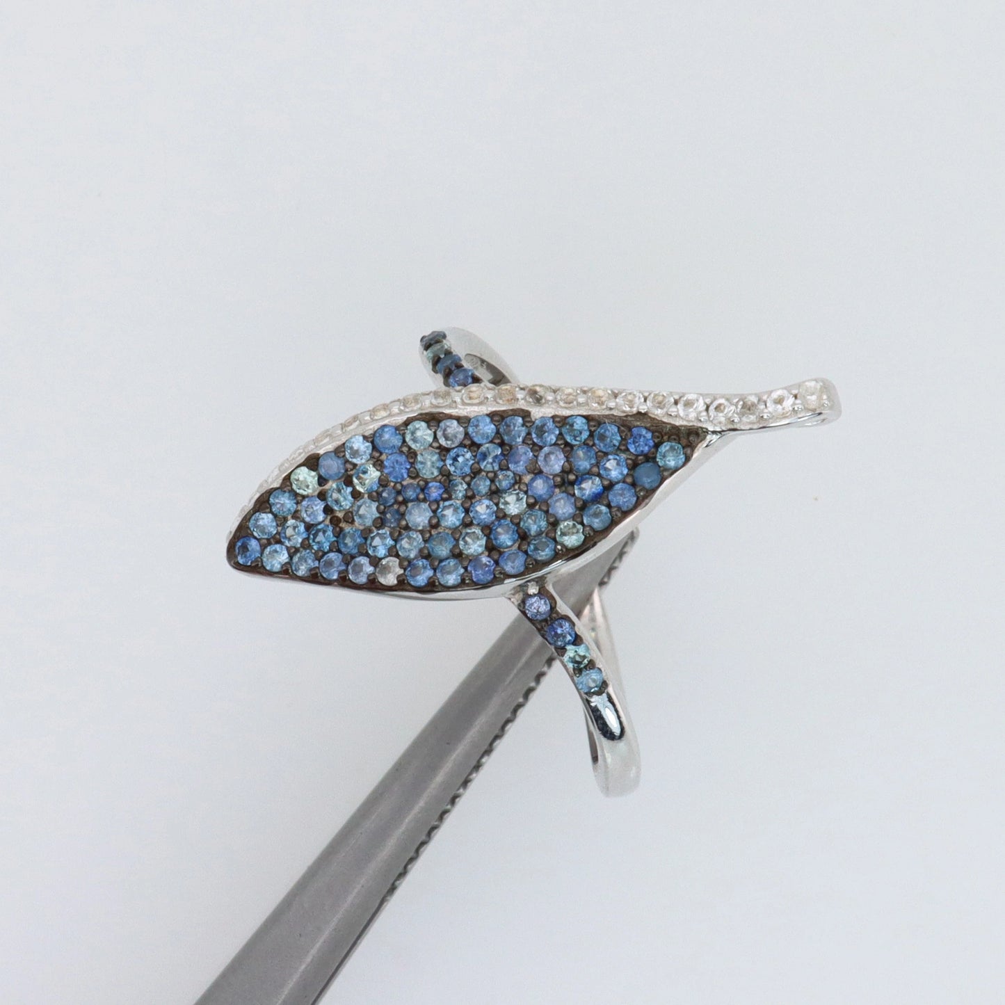 Gecertificeerde saffierring – 925 sterling zilver