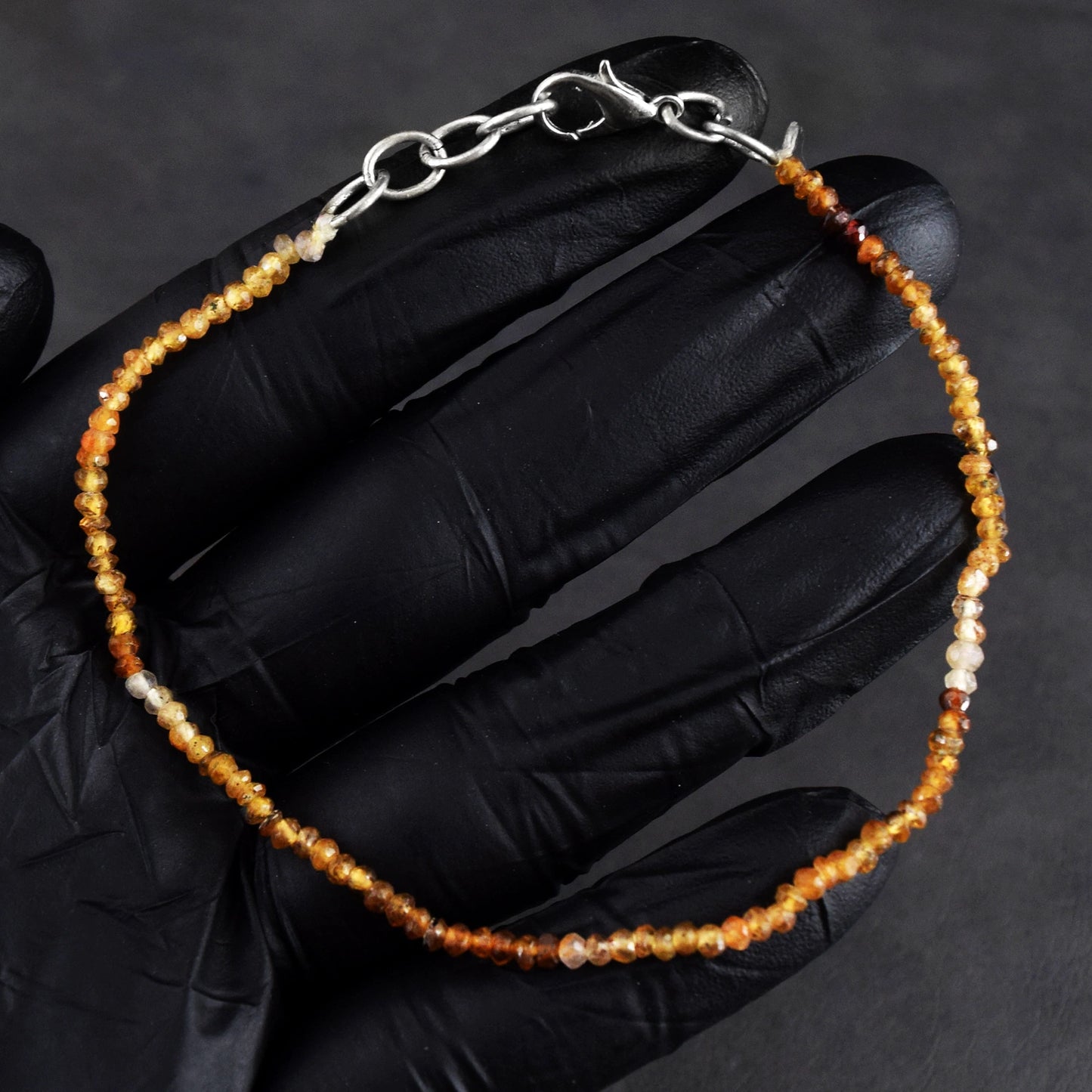 Echte Hessoniet Granaat Armband met Gefacetteerde Kralen 15,00 CT