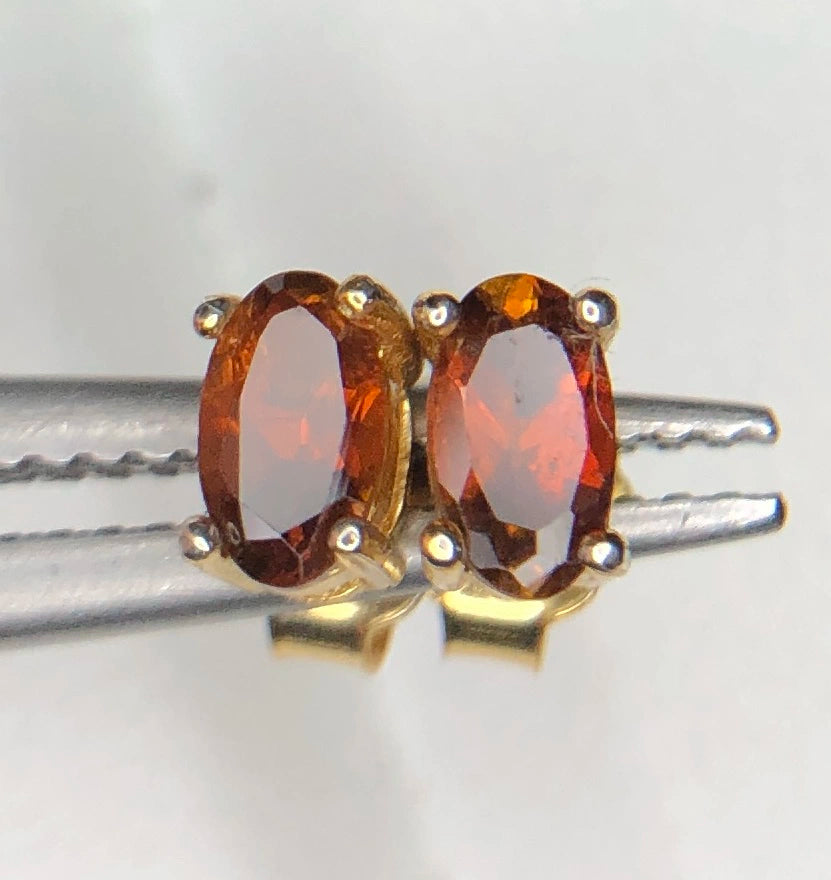 Natuurlijke Bruine Toermalijn Oorstekers 3,60 ct – 925 Sterling Zilver Rhodium Plated