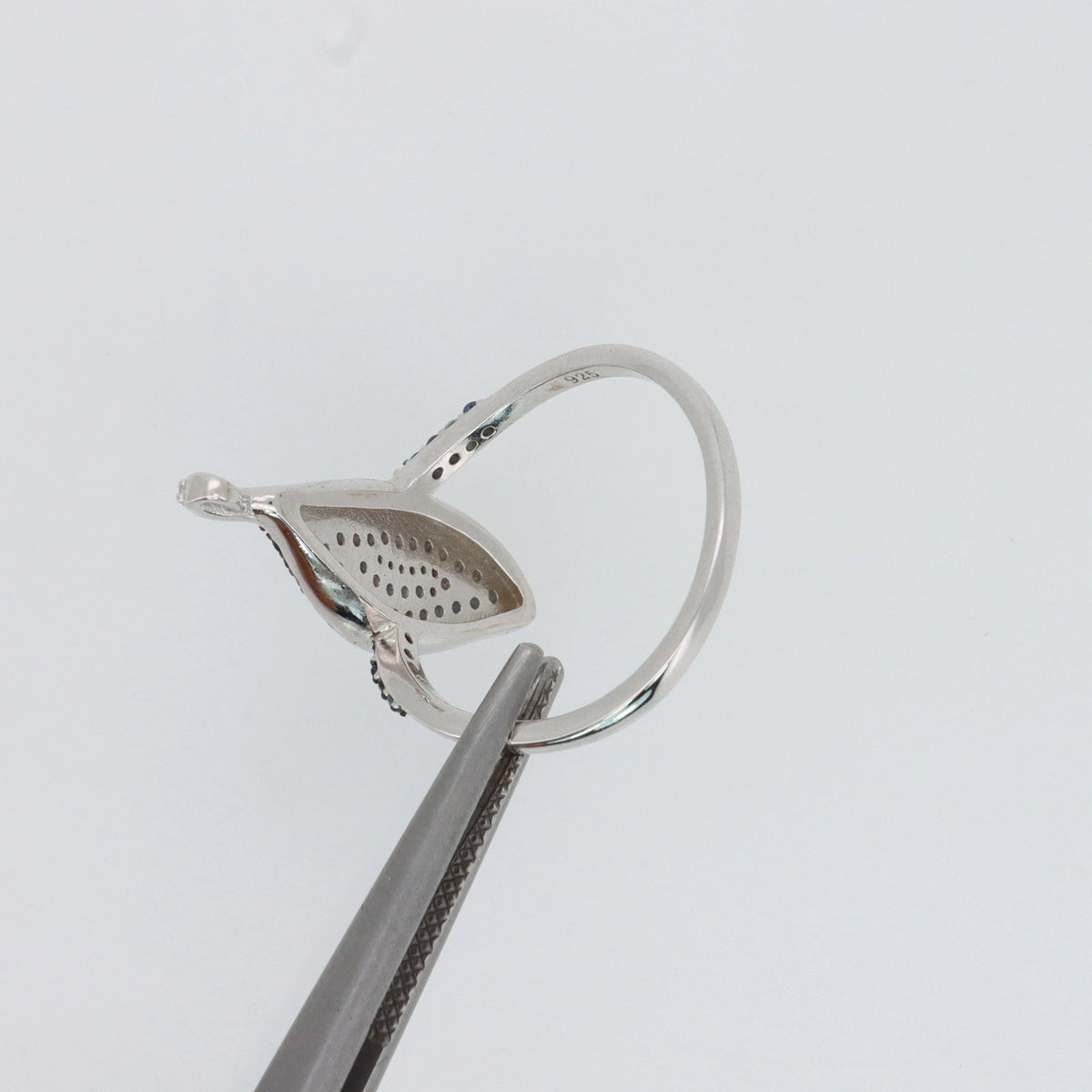 Gecertificeerde saffierring – 925 sterling zilver