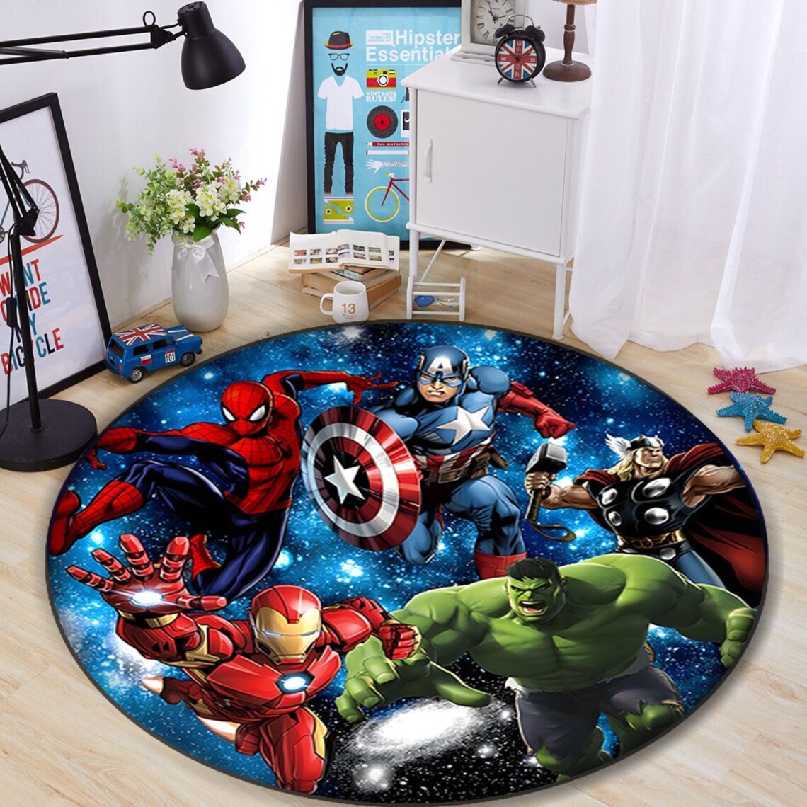 Rond Marvel Avengers vloerkleed super kwaliteit