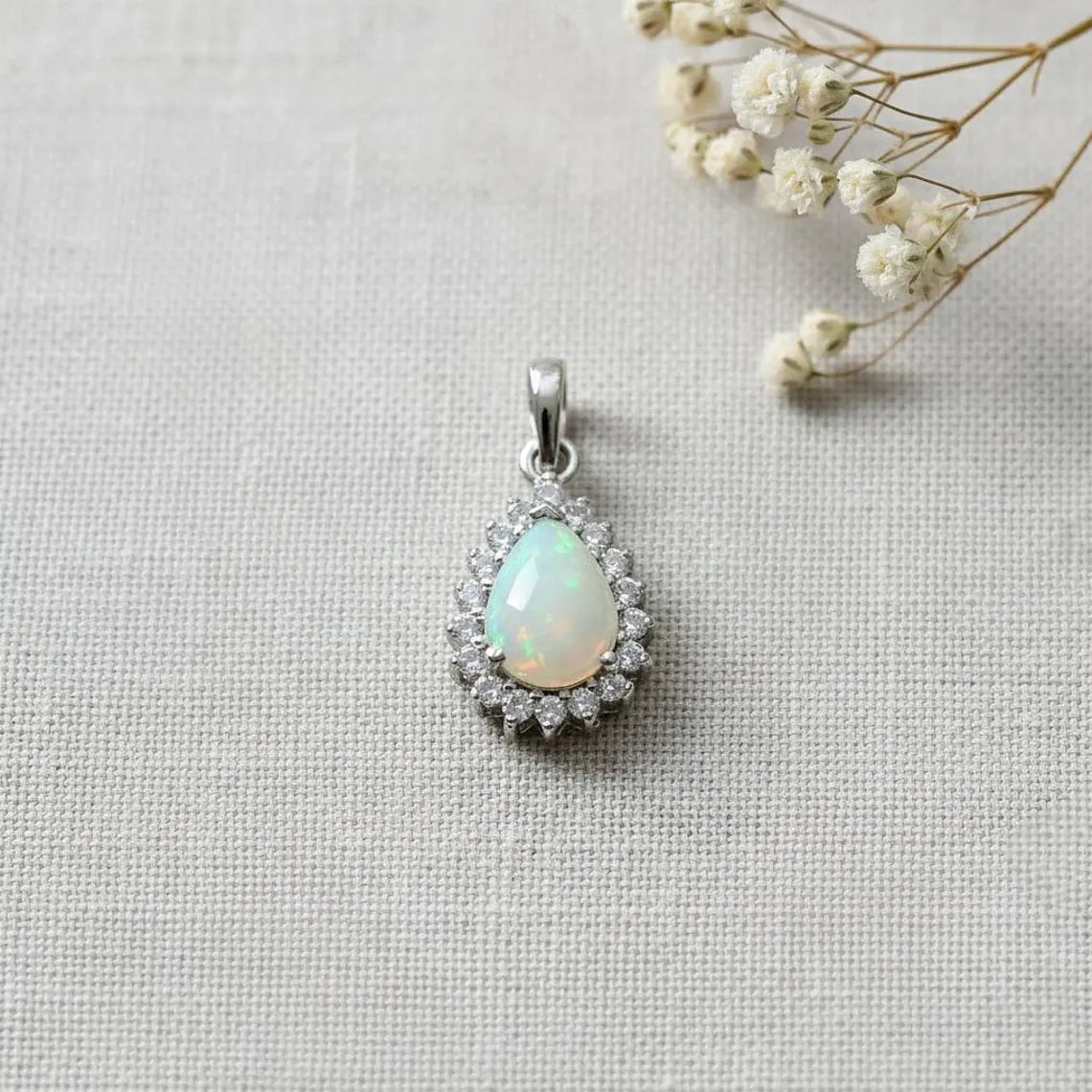 925 Zilveren Opaal Hanger – Multi-Fire Ethiopian Opaal