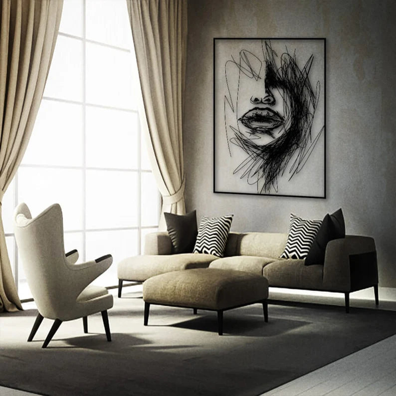 Three-Dimensional Beauty: Mesmerizing Abstract Women's Art!