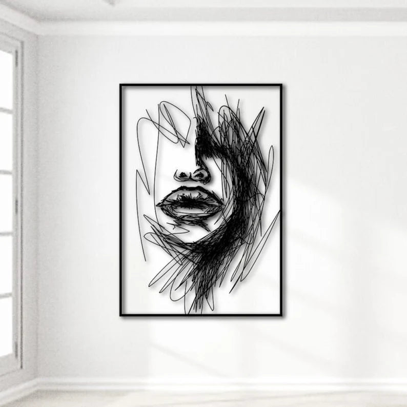 Three-Dimensional Beauty: Mesmerizing Abstract Women's Art!