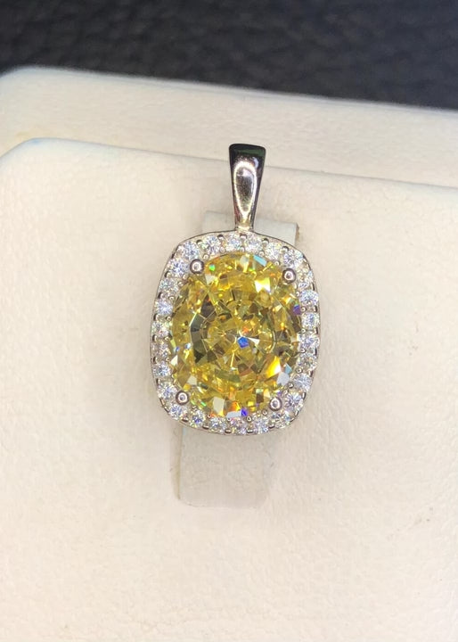 Hanger van 925 zilver met 16,90 ct fonkelende CZ/moissaniet