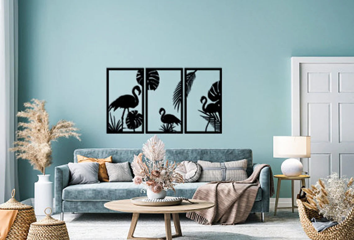 Haal de zomer in huis met onze handgemaakte Flamingo 3D-wanddecoratie
