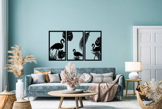 Haal de zomer in huis met onze handgemaakte Flamingo 3D-wanddecoratie