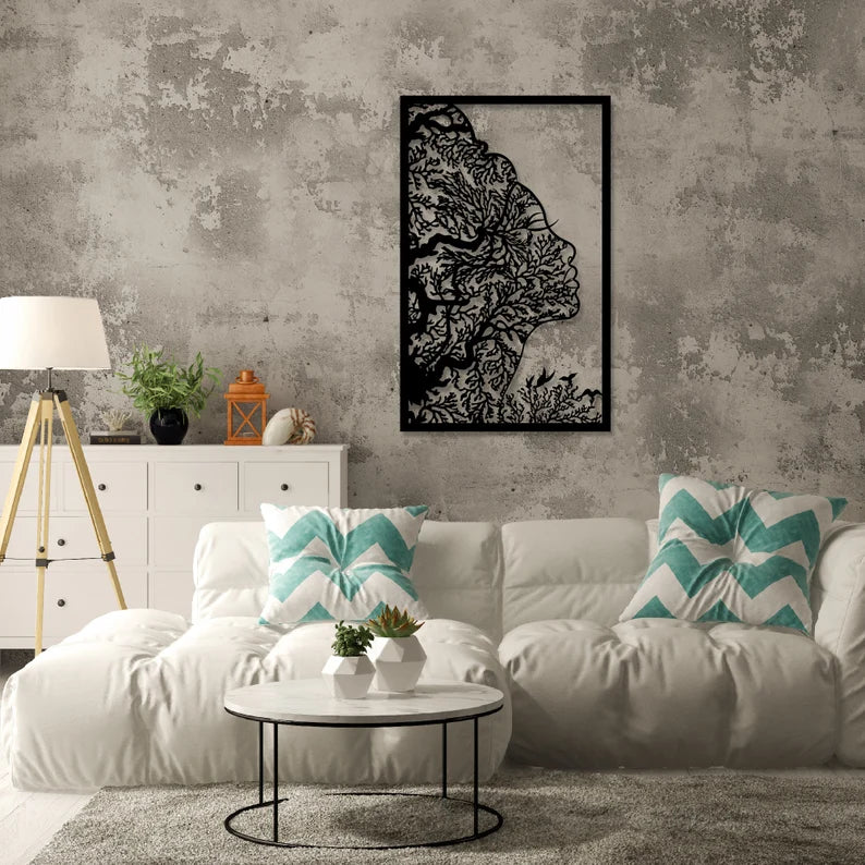 "De perfecte aanvulling op je moderne interieur: Vrouwelijke Silhouet Wanddecoratie"