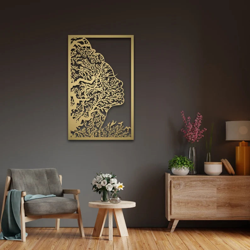 "De perfecte aanvulling op je moderne interieur: Vrouwelijke Silhouet Wanddecoratie"