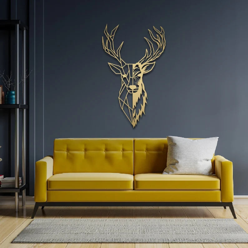 Handgemaakte Hertenhoofd Decoratie - Voeg kunst en klasse toe aan je interieur