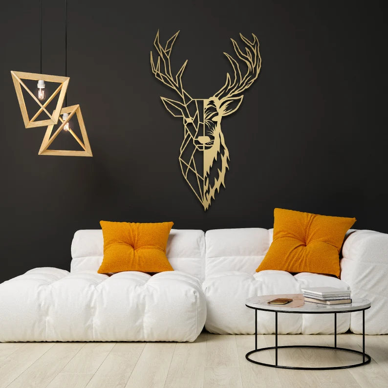 Handgemaakte Hertenhoofd Decoratie - Voeg kunst en klasse toe aan je interieur
