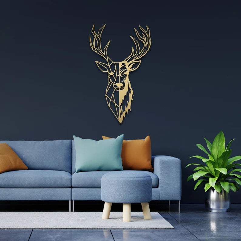 Handgemaakte Hertenhoofd Decoratie - Voeg kunst en klasse toe aan je interieur