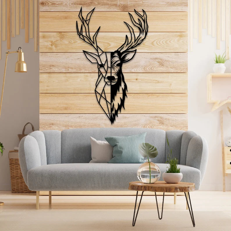 Handgemaakte Hertenhoofd Decoratie - Voeg kunst en klasse toe aan je interieur