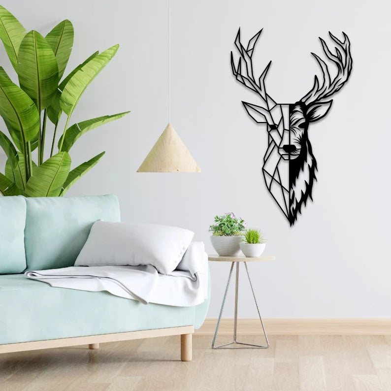 Handgemaakte Hertenhoofd Decoratie - Voeg kunst en klasse toe aan je interieur
