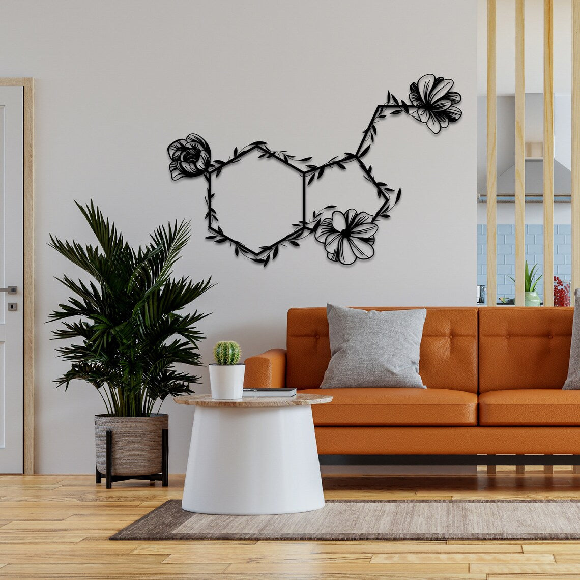 Enchanting flower wall decoration with 3D effect!