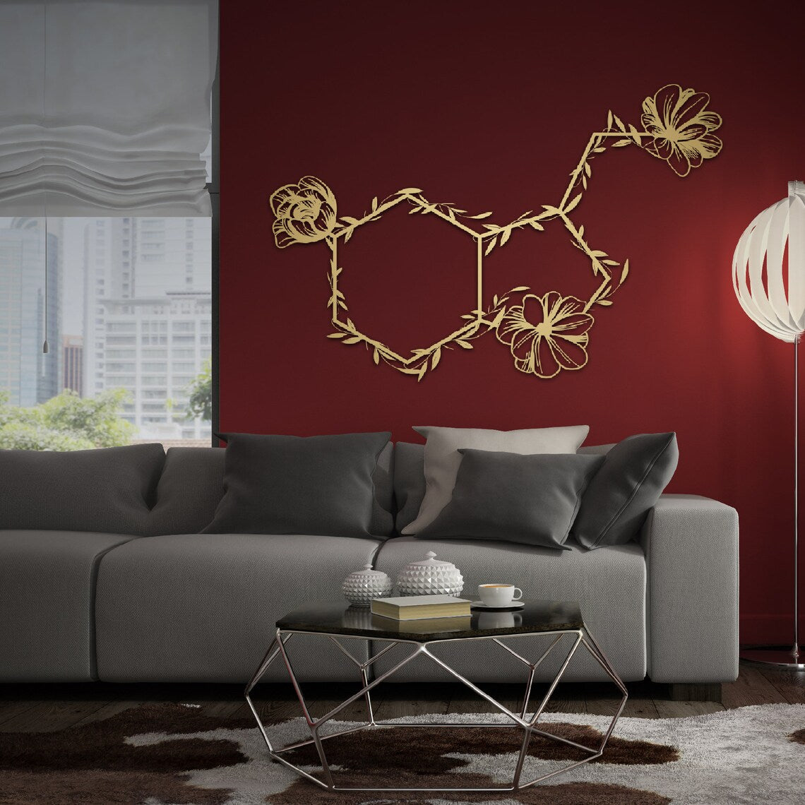 Enchanting flower wall decoration with 3D effect!
