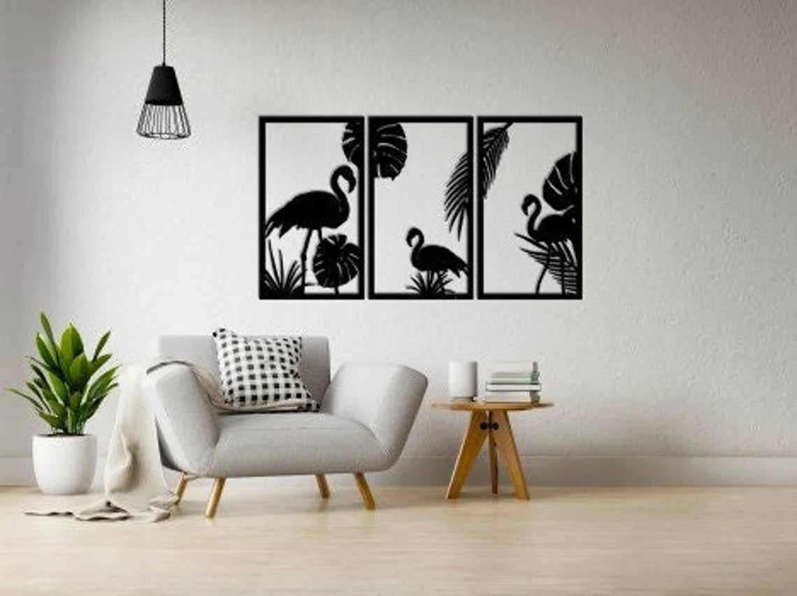 Haal de zomer in huis met onze handgemaakte Flamingo 3D-wanddecoratie