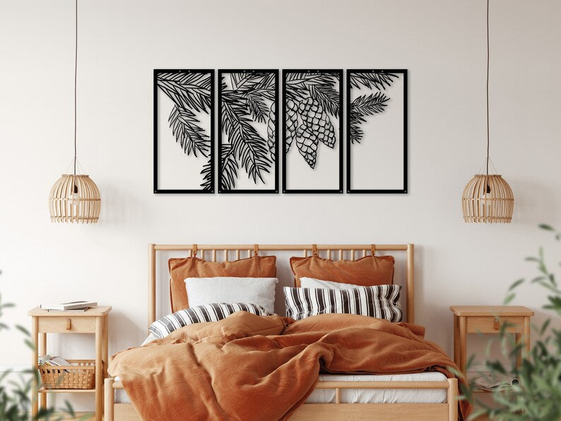 "Discover the magic of our handmade 3D Pine Cone wall decoration - a unique work of art for your (living) room!