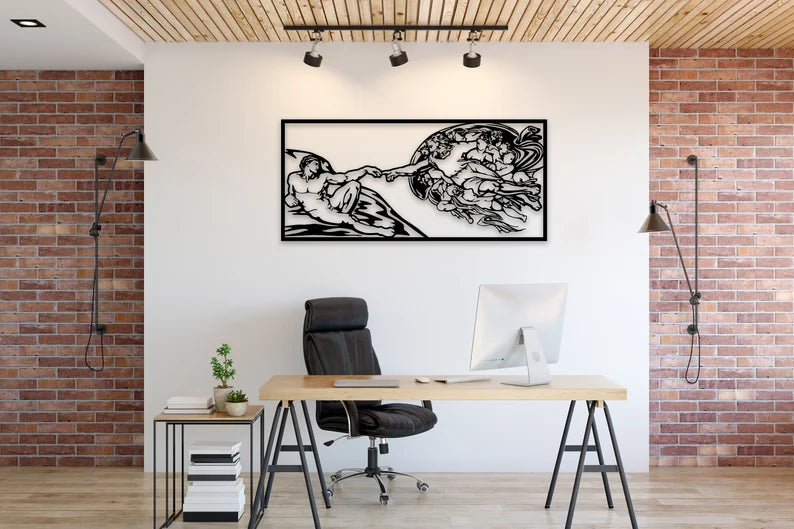 "Ontdek de unieke 3D wanddecoratie van Adam door Leonardo DaVinci!"