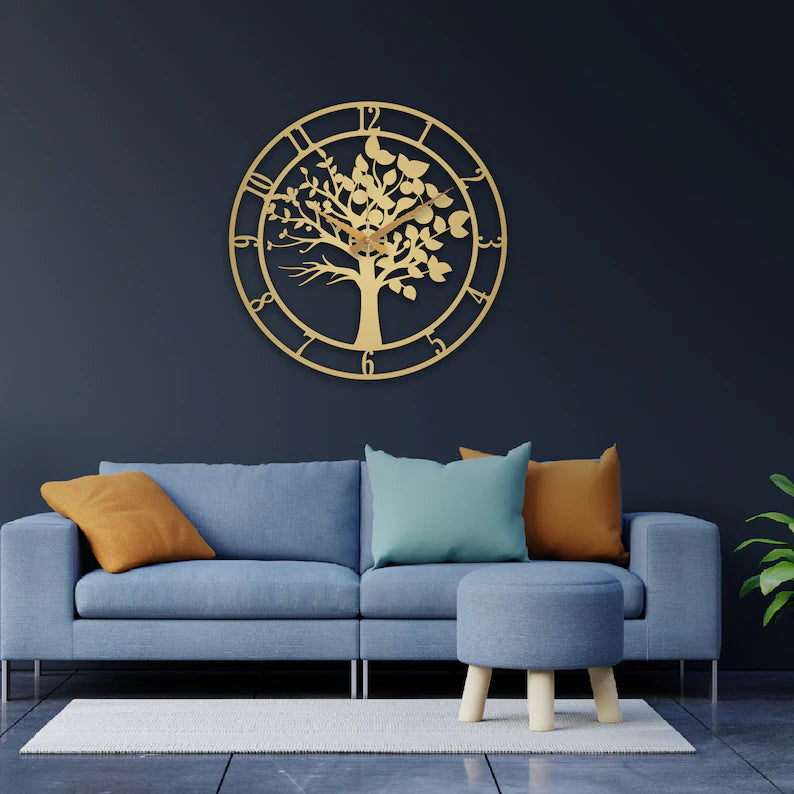 "De Perfecte Decoratie voor Uw Woonkamer - De Wandklok met Levensboom"