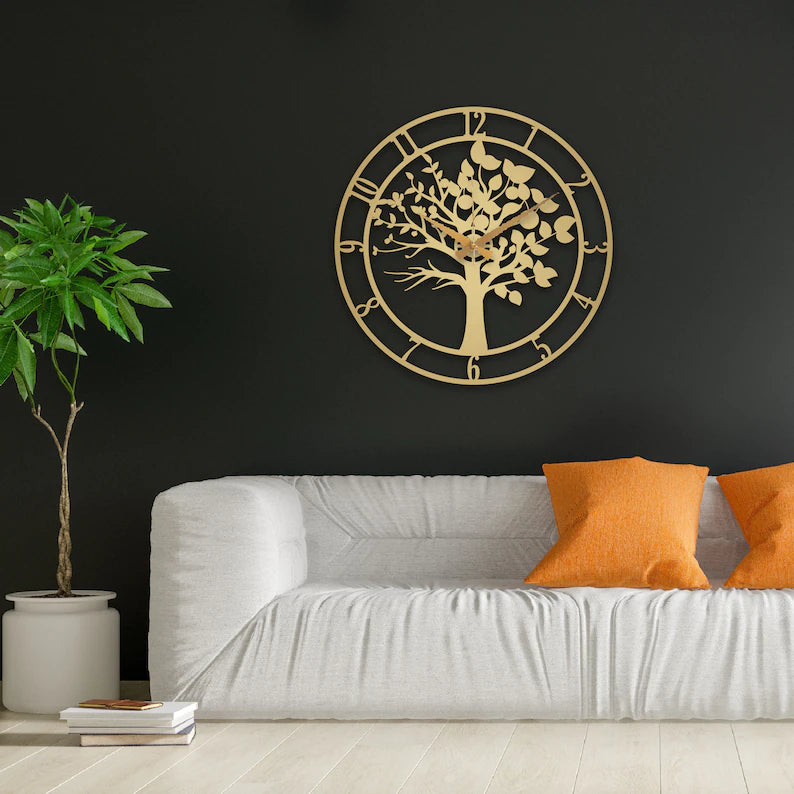"De Perfecte Decoratie voor Uw Woonkamer - De Wandklok met Levensboom"