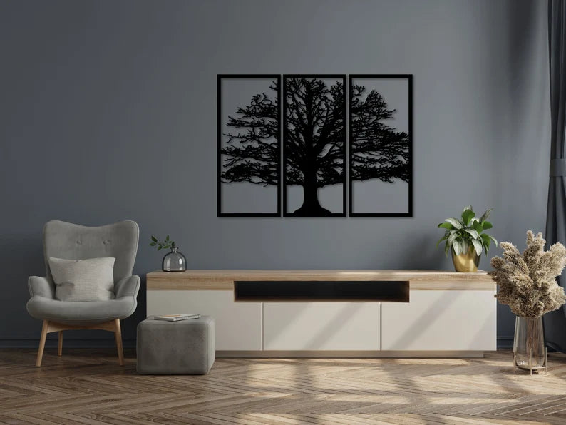 "Haal de natuur in huis met onze unieke 3D-boom wanddecoratie!"