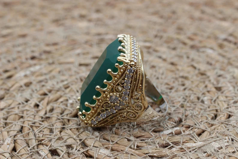 Square Emerald Ring - A Handmade Jewel Full of Emotion and Spirituality