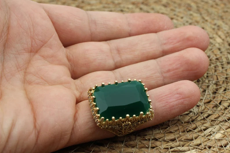 Square Emerald Ring - A Handmade Jewel Full of Emotion and Spirituality